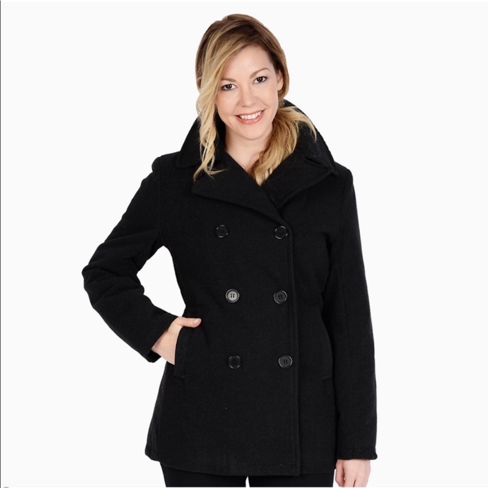J. Crew black pea coat